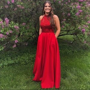 Sherri Hill Red Prom Dress